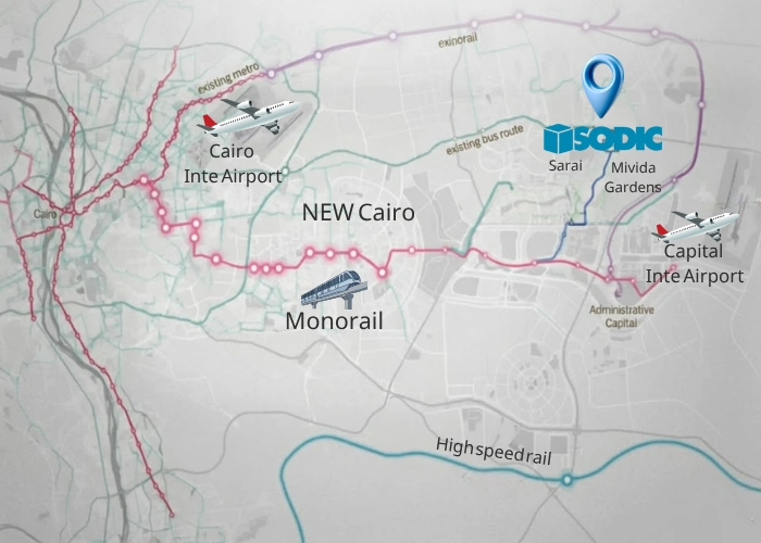 sodic mostakbal city location
